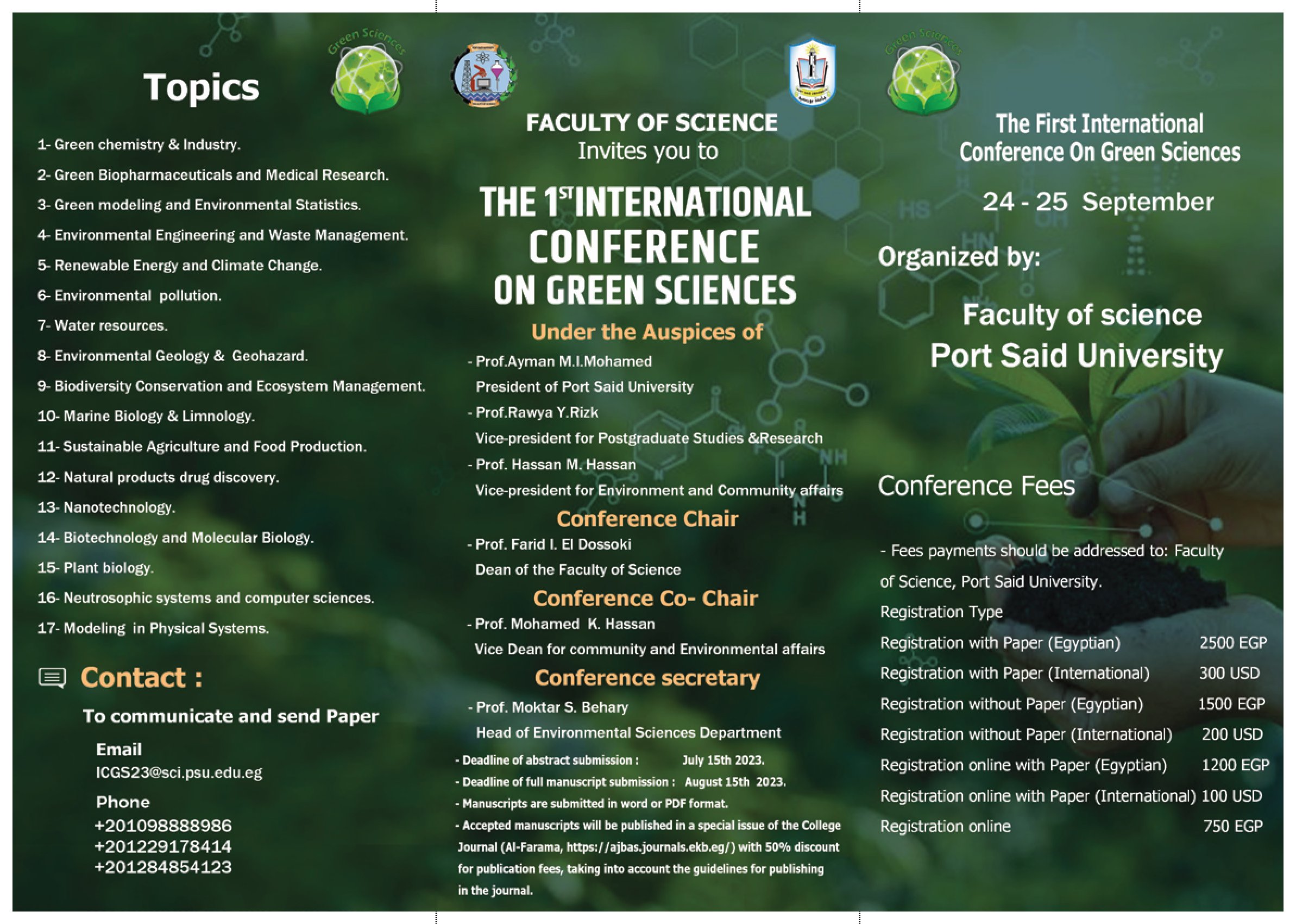 Broushor THE 1st INTERNATIONAL CONFERENCE of green secences eventBroushor 1-2